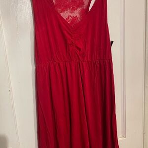 TORRID SUPER SOFT JERSEY LACE BACK SLEEP BABYDOLL GOWN
JESTER RED